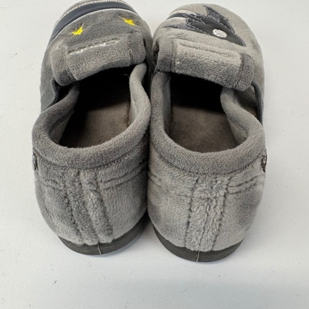 Cienta Kids Gray Rocket Ship‎ & Stars Plush Slippers Size 25 US 8 Made in Spain - Picture 3 of 6